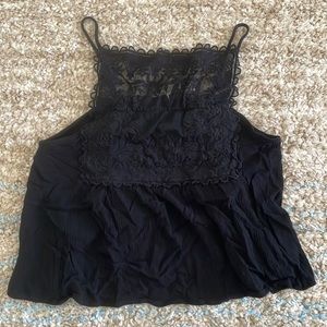Kimchi blue high neck black lace cami/tank top size s
